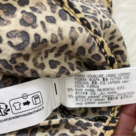 ZARA Leopard Print Mini Skort - Picture 4 of 5
